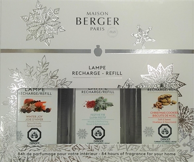 Triopack Winter 2019 - Christmas Cookies, Winter Joy, Festive Fir, Maison Berger Fragrance Oil 3x180ml