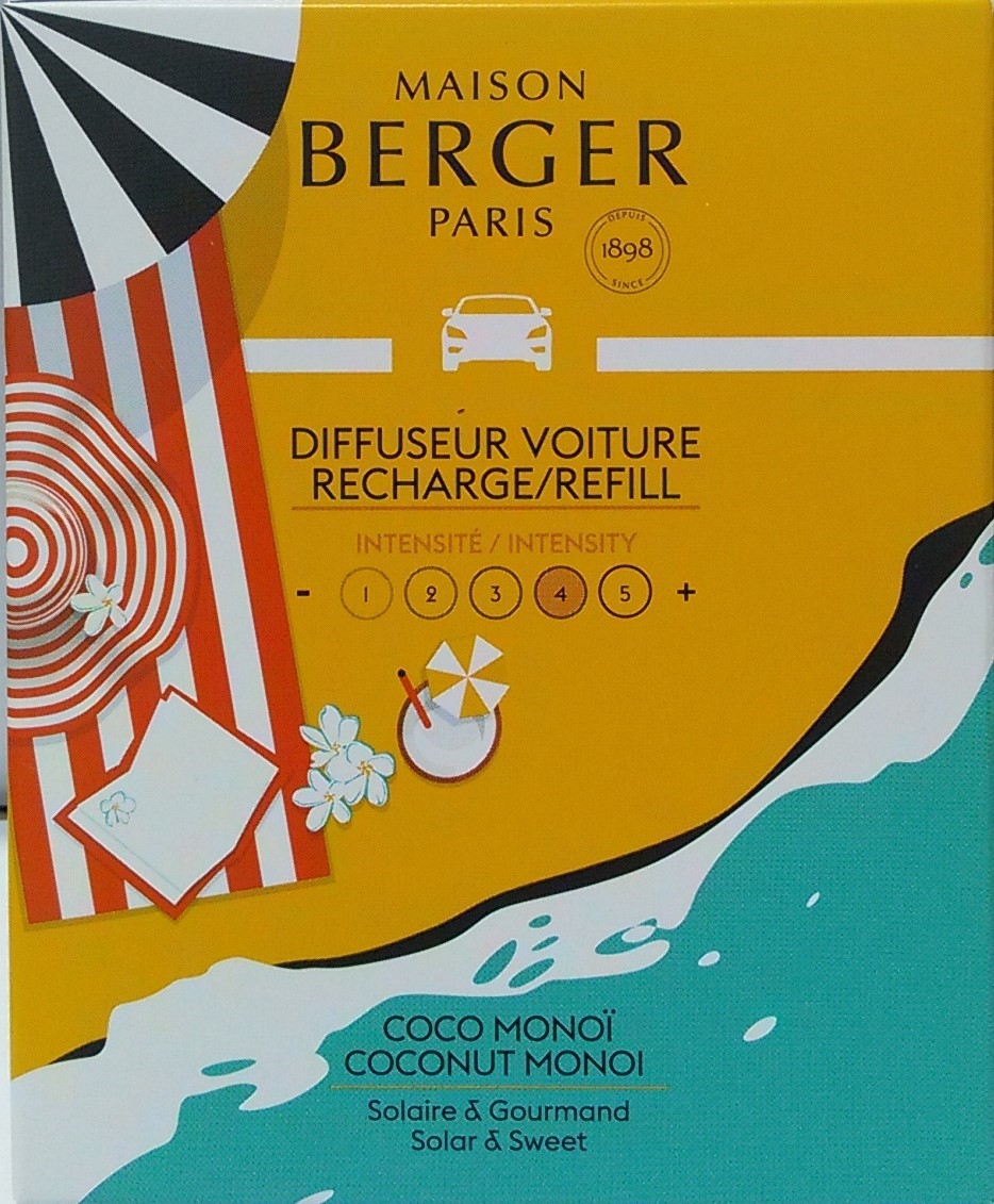 Coco Monoï de Maison Berger Paris - Recharges Diffuseur Voiture